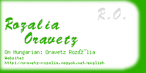 rozalia oravetz business card